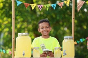 Kid at a Lemonade Stand